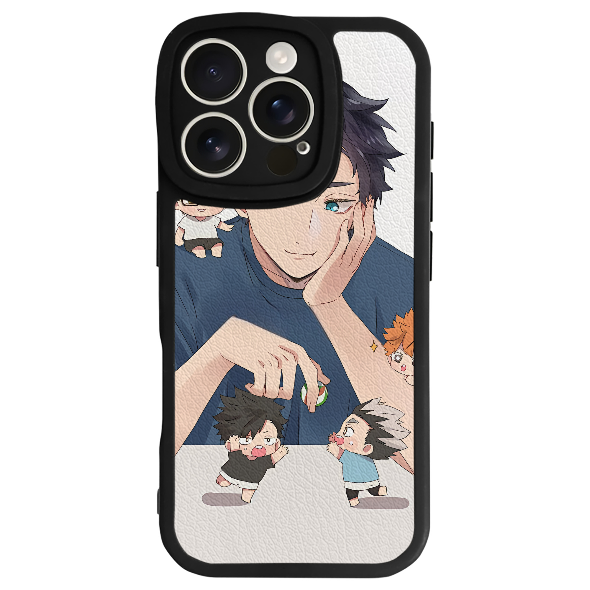 （画像用） ハイキュー!! Haikyu!! 【iPhone 16シリーズ対応】シリコンスマホケース（レザー調） 材質：シリコン
